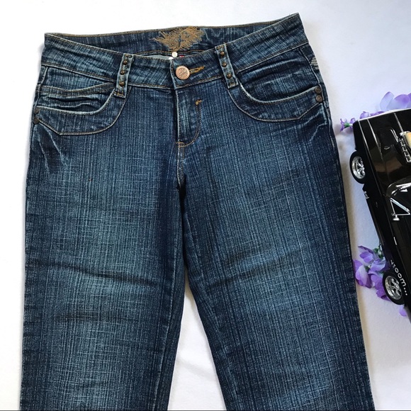 ❌SOLD❌ X3 Dark Wash Straight Leg Jeans 28 - Picture 3 of 7